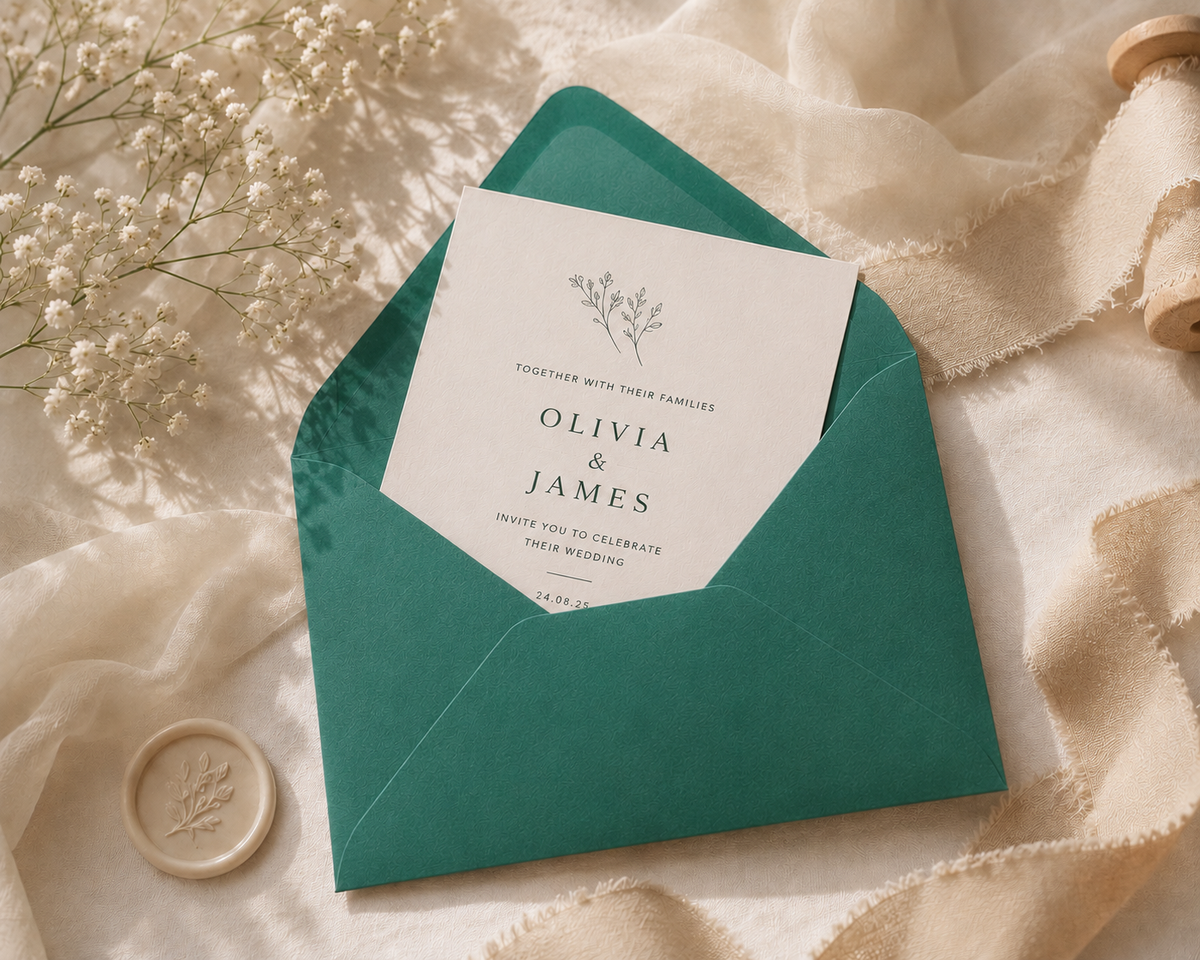5×7 Deep Green 120gsm Envelopes -133 × 184mm