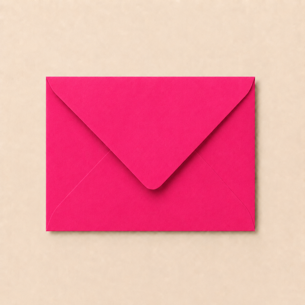 5x7 Hot Pink Envelopes – 133 × 184mm