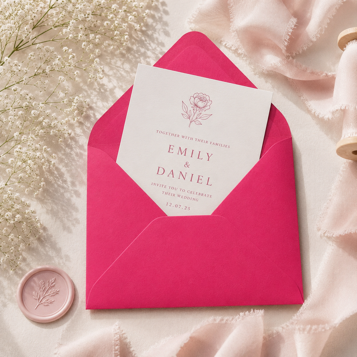 5x7 Hot Pink Envelopes – 133 × 184mm