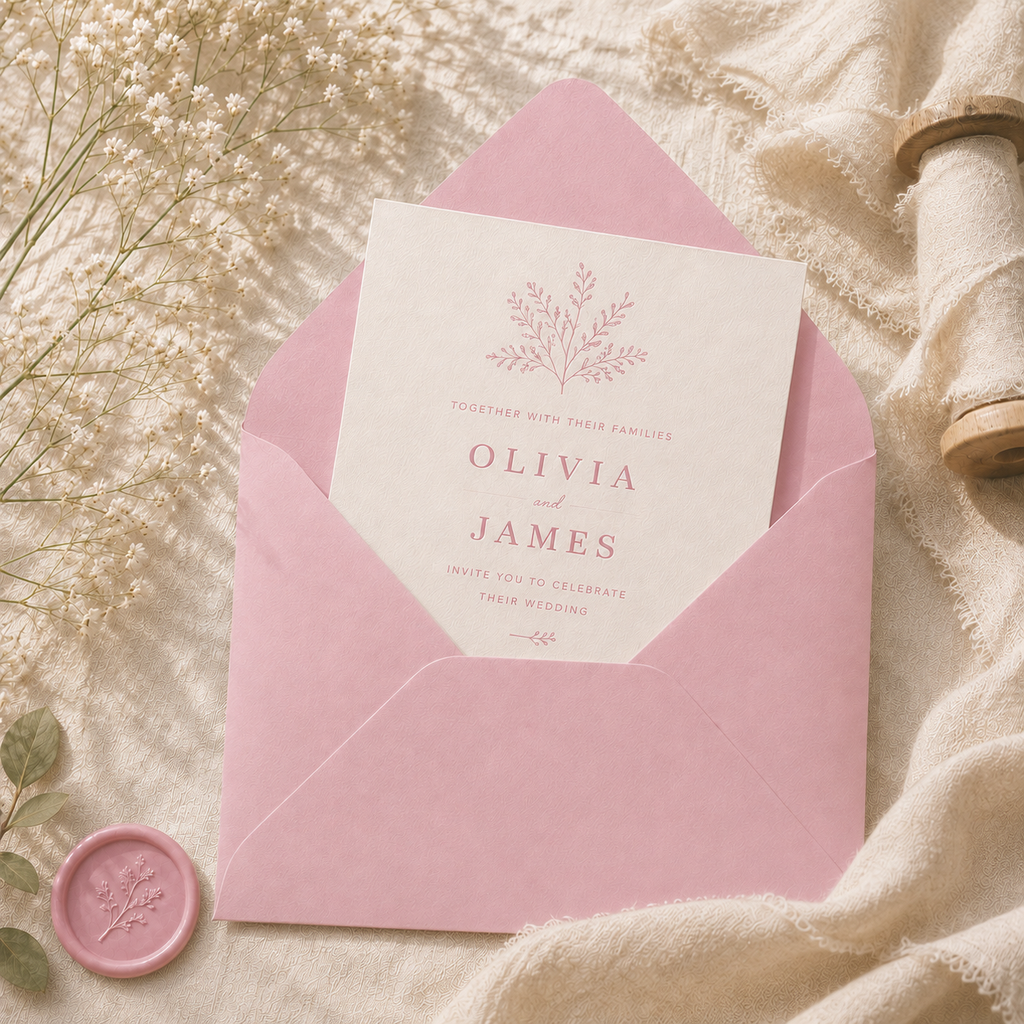 5x7 Light Pink Envelopes – 133 × 184mm