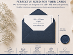 5x7 Navy Envelopes – 133 × 184mm