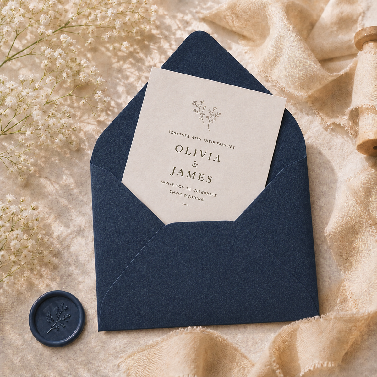 5x7 Navy Envelopes – 133 × 184mm