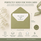 5x7 Sage Green Envelopes – 133 × 184mm