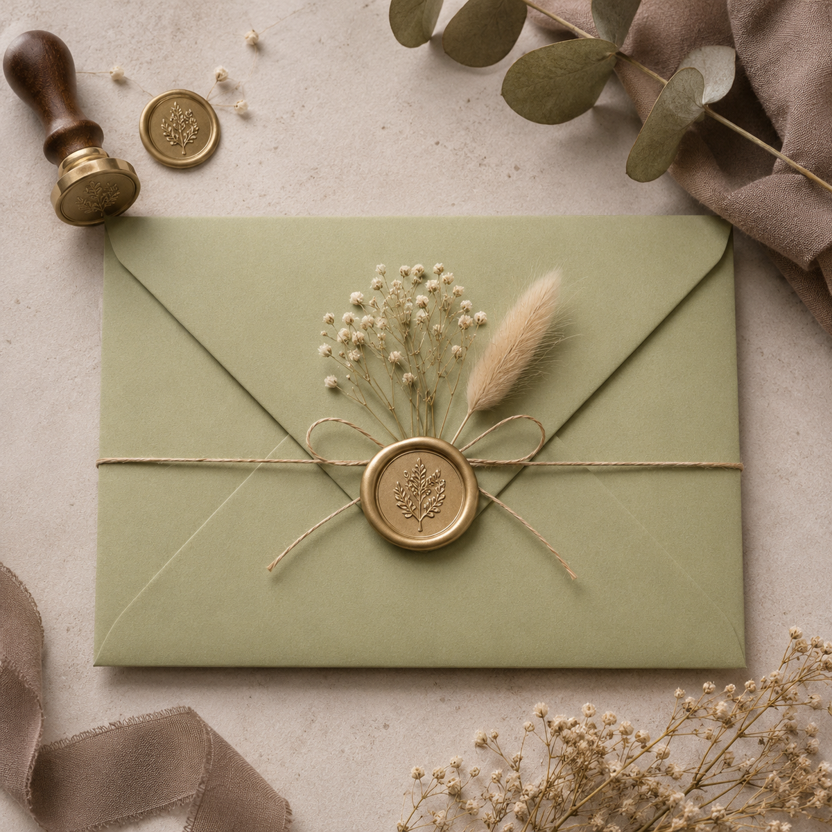 5x7 Sage Green Envelopes – 133 × 184mm