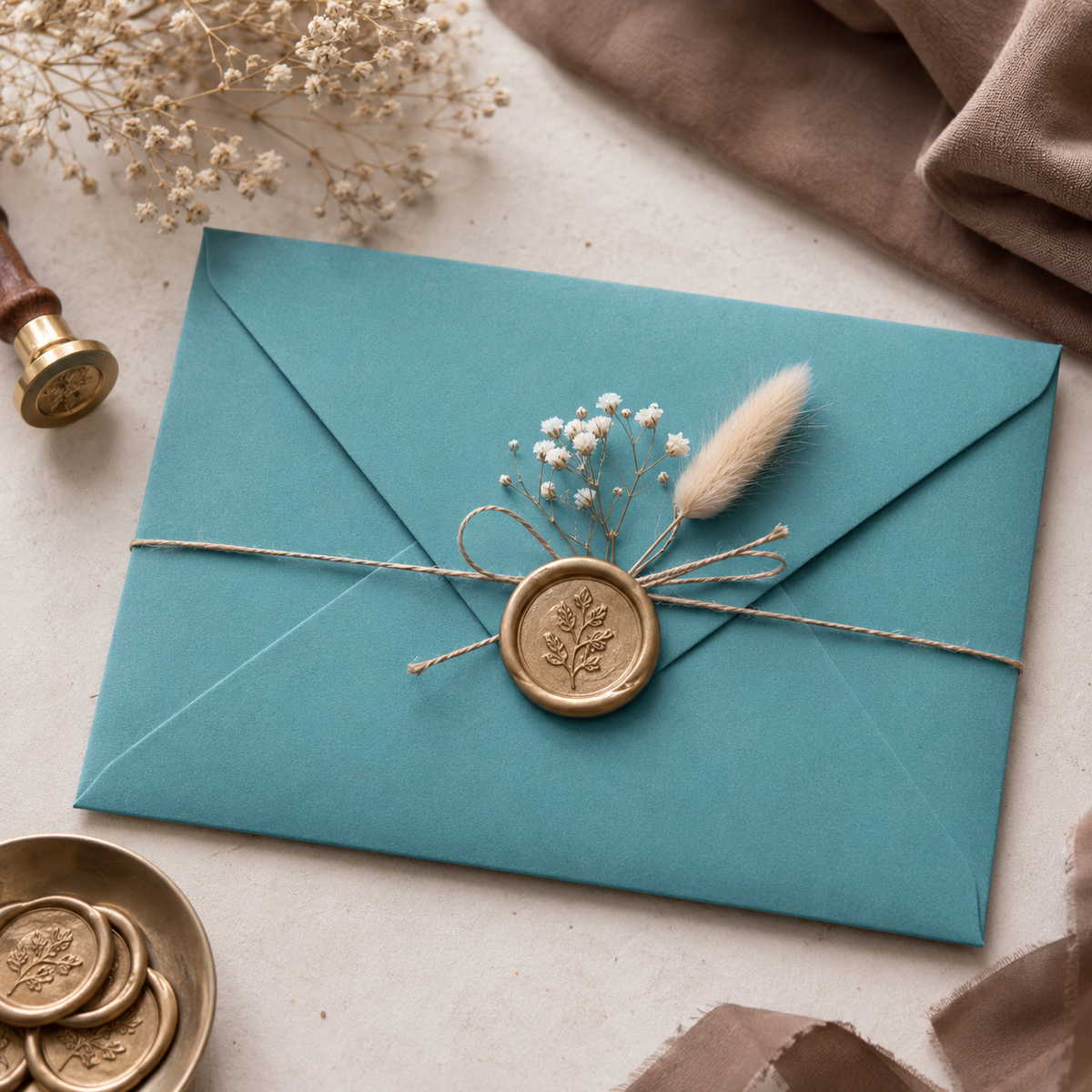 5x7 Teal Envelopes – 133 × 184mm