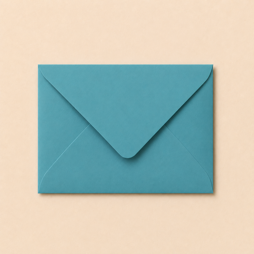 5x7 Teal Envelopes – 133 × 184mm