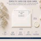 5x7 White Envelopes – 133 × 184mm