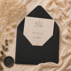 6x6 Black Envelopes – 100gsm – 155 × 155mm
