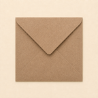 6x6 Recycled Kraft Fleck Envelopes – 110gsm – 155 × 155mm