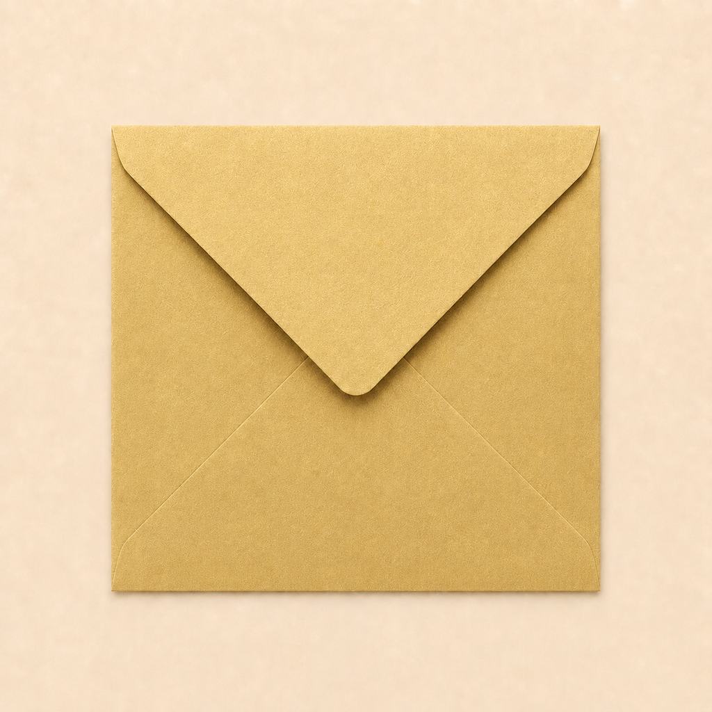 6x6 Metallic Gold Envelopes – 100gsm – 155 × 155mm
