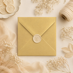 6x6 Metallic Gold Envelopes – 100gsm – 155 × 155mm