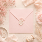 6x6 Light Pink Envelopes – 100gsm – 155 × 155mm