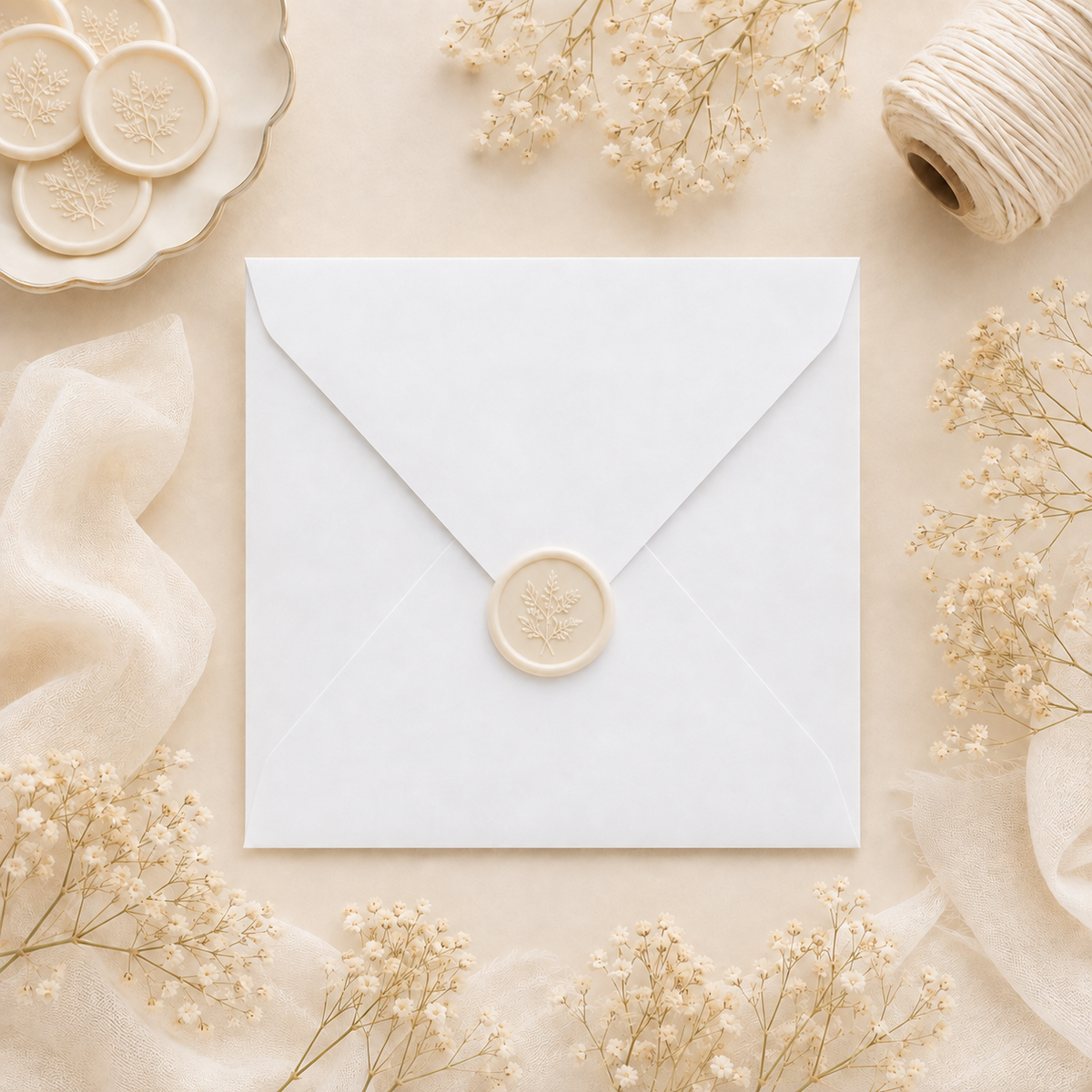 6x6 White Envelopes – 100gsm – 155 × 155mm