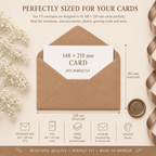 C5 Recycled Ribbed Brown Envelopes – 162 × 229mm