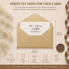 C6 Metallic Gold Envelopes – 100gsm – 114 × 162mm