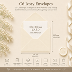 C6 Ivory Cream Envelopes – 100gsm – 114 × 162mm