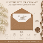 C6 Recycled Ribbed Brown Envelopes – 100gsm – 114 × 162mm