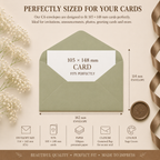 C6 Sage Green Envelopes – 100gsm – 114 × 162mm