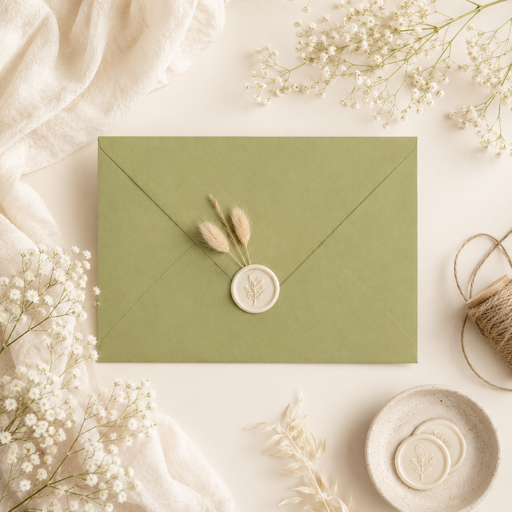 C6 Sage Green Envelopes – 100gsm – 114 × 162mm