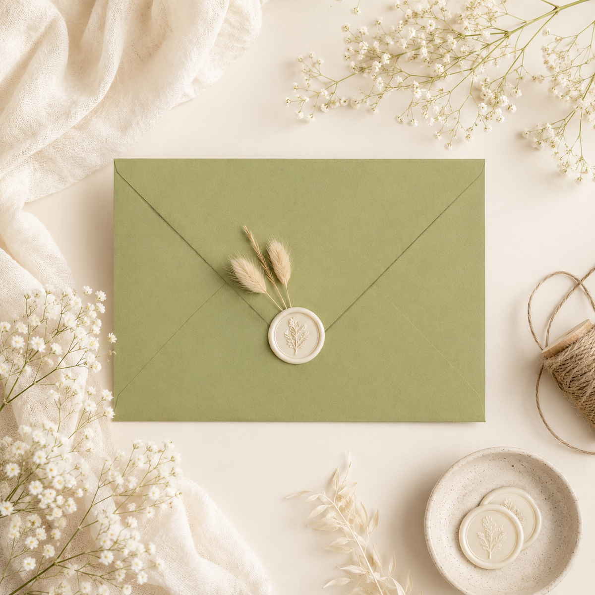 C6 Sage Green Envelopes – 100gsm – 114 × 162mm