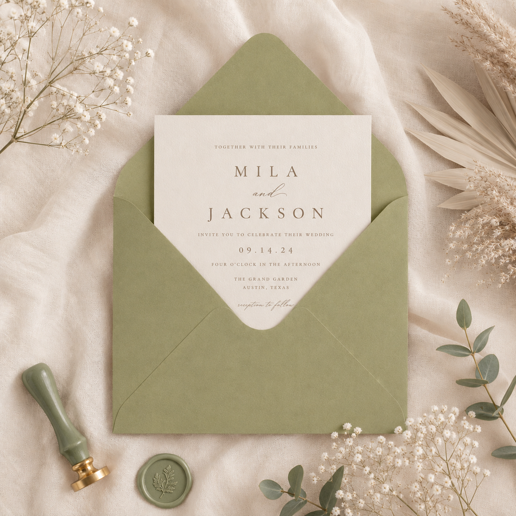 C6 Sage Green Envelopes – 100gsm – 114 × 162mm