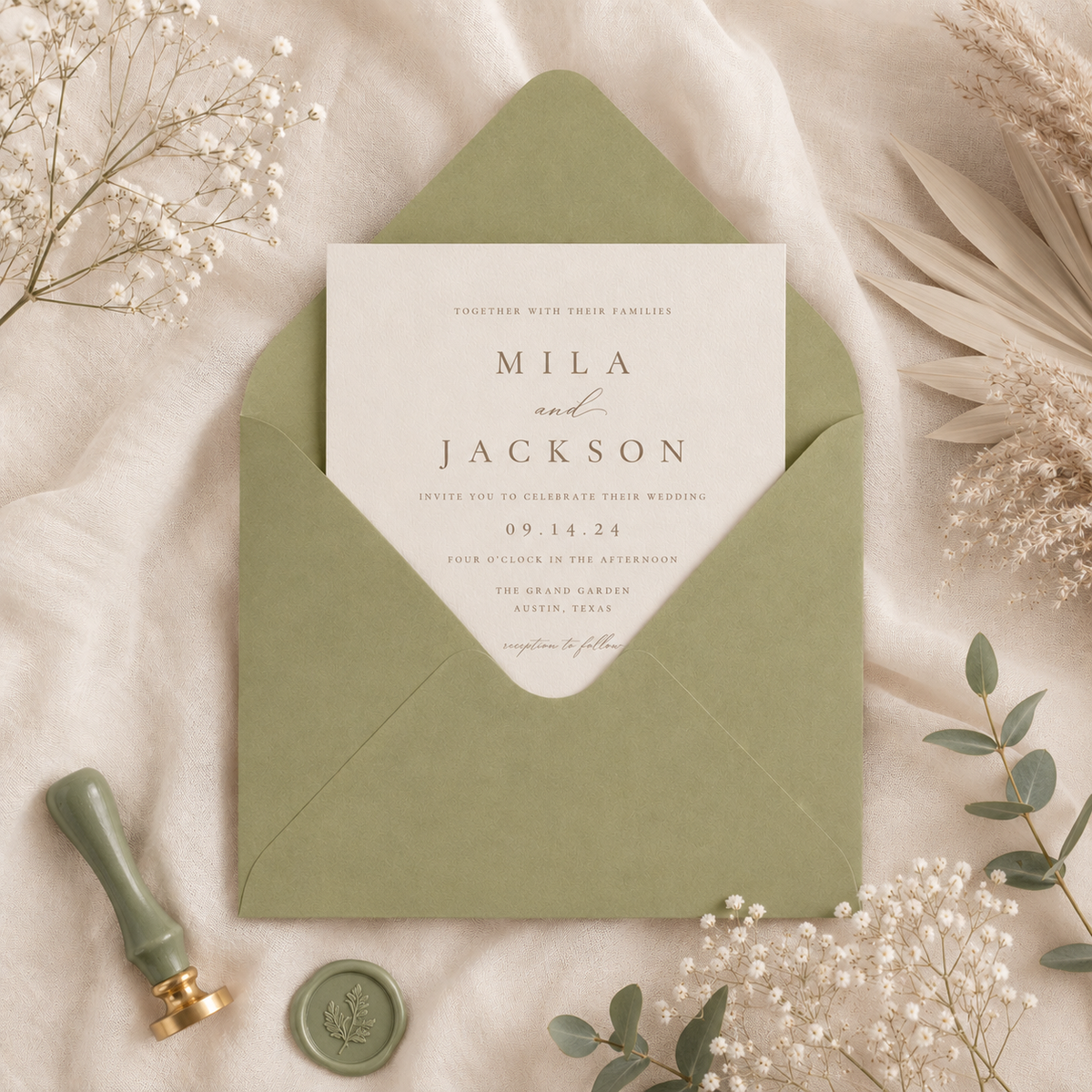 C6 Sage Green Envelopes – 100gsm – 114 × 162mm