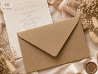 C6 Recycled Kraft Wedding Envelopes | Rustic Eco Friendly Invitation Envelopes __etsy:8071527985