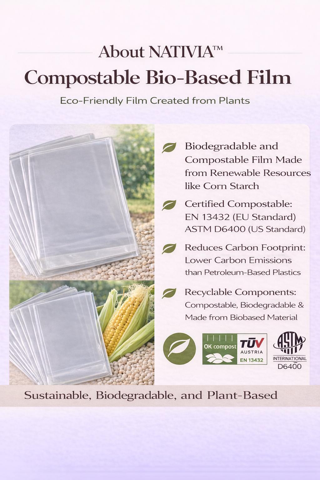 Compostable Cello Bags for 6x6 Cards | Self Seal Eco Display Sleeves (160 x 155mm) __etsy:7972696562
