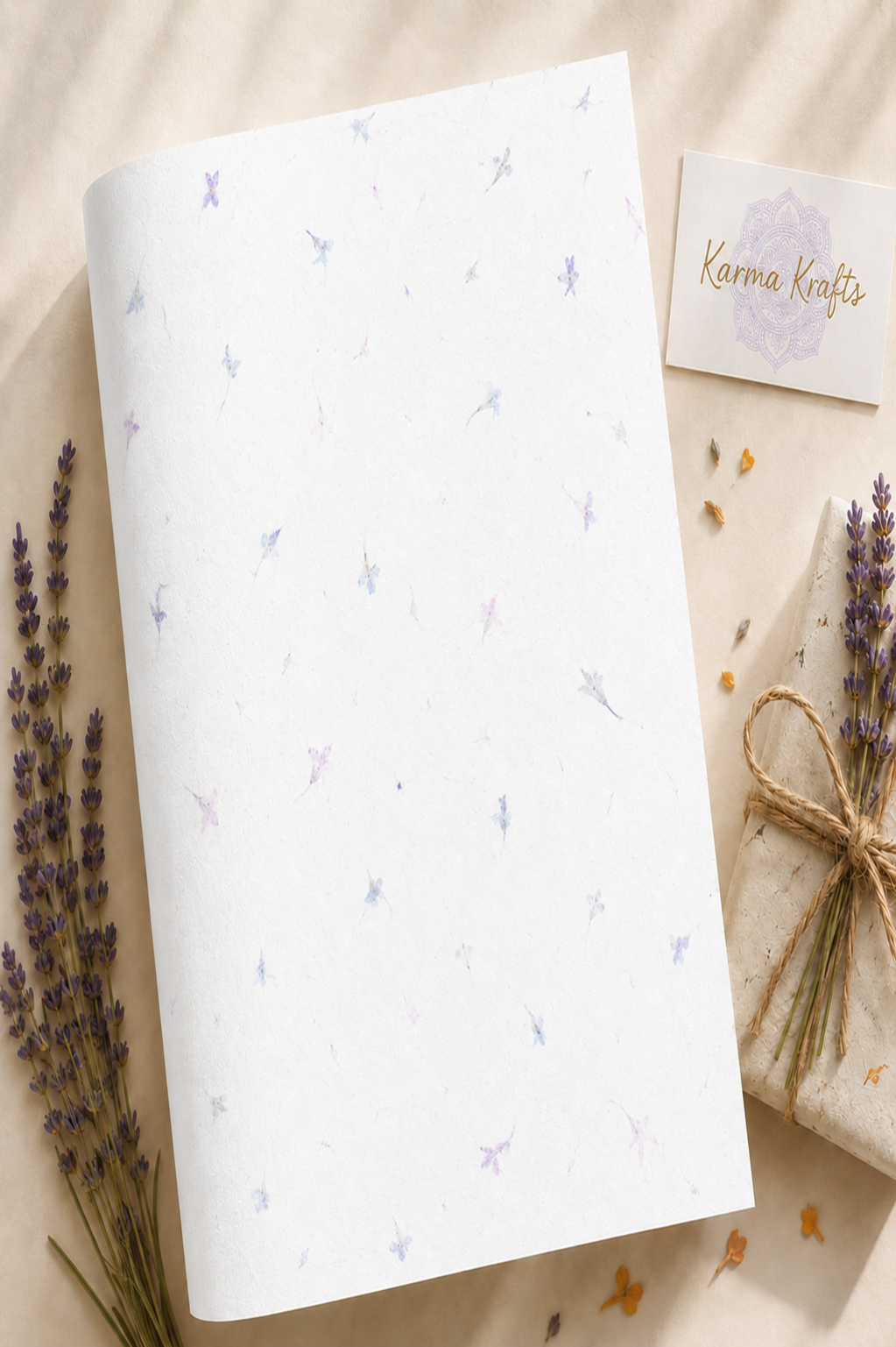 Cornflower Lokta Handmade Wrapping Paper | Gift Wrap (51x76cm)