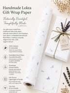 Cornflower Petal Lokta Wrapping Paper | Handmade Botanical Artisan Gift Wrap (51x76cm) __etsy:8019075904