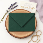 Deep Green Invitation Envelopes, 5x7 Stationery __etsy:7611985219