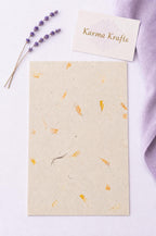 Handmade Marigold Lokta Paper – Textured Floral Craft Paper, 20 Sheets (A4) __etsy:8045531629