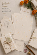 Handmade Marigold Lokta Paper – Textured Floral Craft Paper, 20 Sheets (A4) __etsy:8045532841