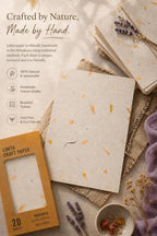 Handmade Marigold Lokta Paper – Textured Floral Craft Paper, 20 Sheets (A4) __etsy:8003806068