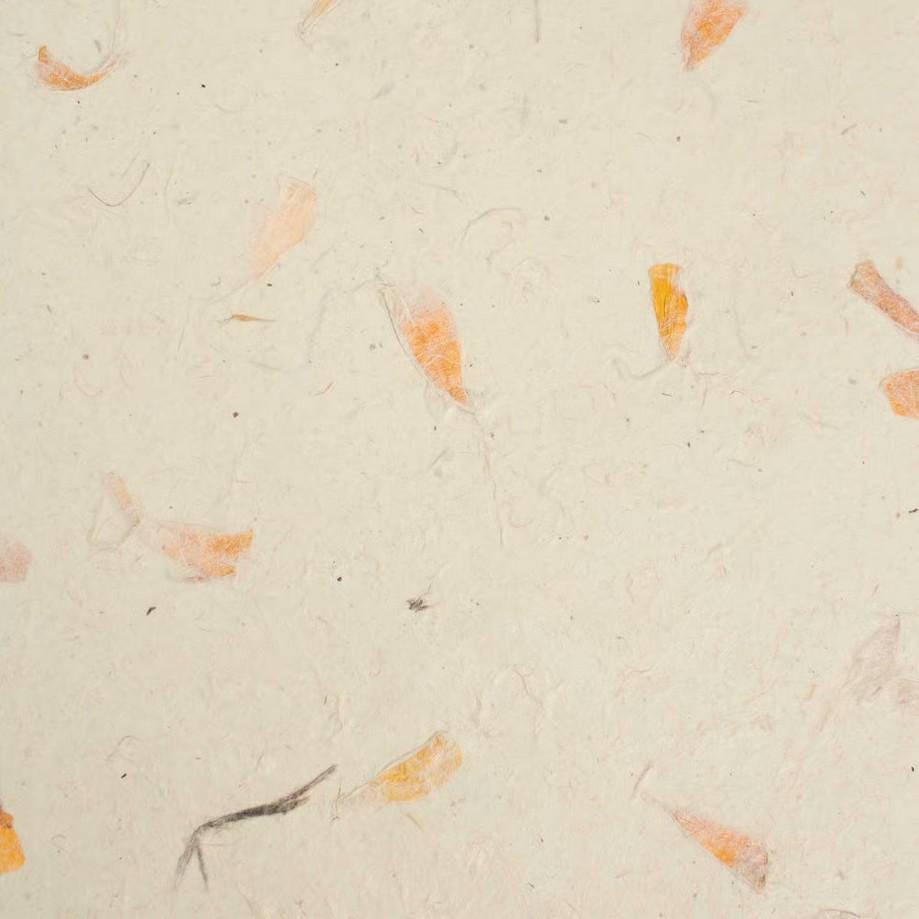 Handmade Marigold Lokta Paper – Textured Floral Craft Paper, 20 Sheets (A4) __etsy:8045535385