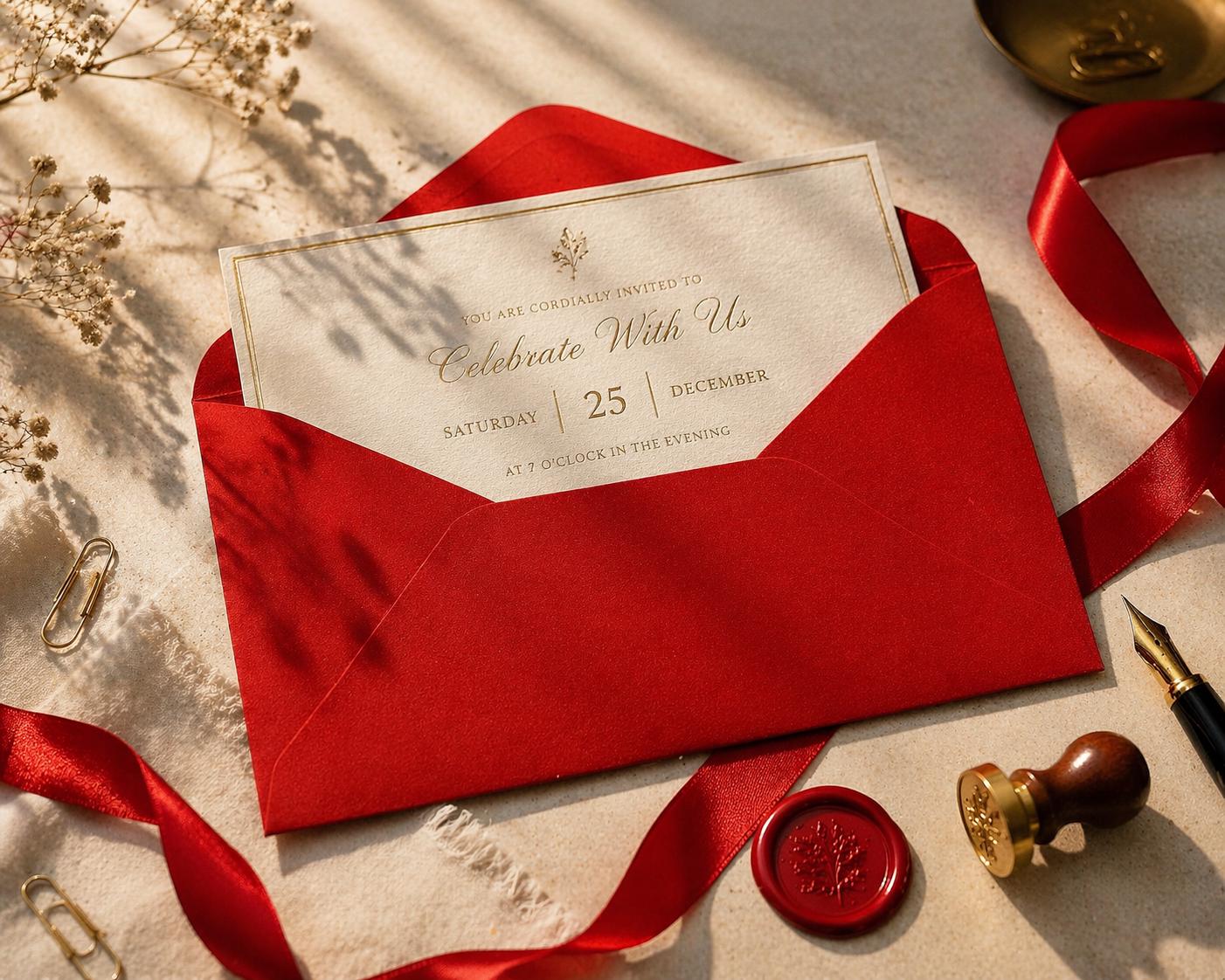 Red DL Envelopes | 110 x 220mm 100gsm Invitation Stationery __etsy:8020384297