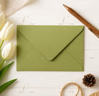 Sage Green 5x7 Envelopes | 100gsm Paper, White Interior, Wedding Stationery __etsy:7972518140