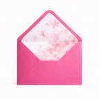 5x7 Pink Floral Lined Envelopes | Blush Wedding Invitation Envelopes | Handmade UK