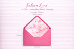 5x7 Pink Floral Lined Envelopes | Blush Wedding Invitation Envelopes | Handmade UK