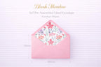 Baby Pink Lined Envelopes | Floral Wedding Invitation Stationery (5x7 inches)