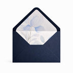 5x7 Navy Lined Envelopes | Blue Floral Wedding Invitation Envelopes | Luxury Handmade UK