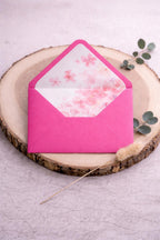 5x7 Pink Floral Lined Envelopes | Blush Wedding Invitation Envelopes | Handmade UK