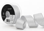Silver Lamé Ribbon 40mm | Luxury Metallic Ribbon for Gift Wrapping, Wedding Decor, Floristry & Crafts