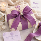 Lavender Ribbon 38mm x 20m Roll | Woven Decorative Ribbon | Gift Wrapping Ribbon | Florist Ribbon | Wedding Crafts & Hampers
