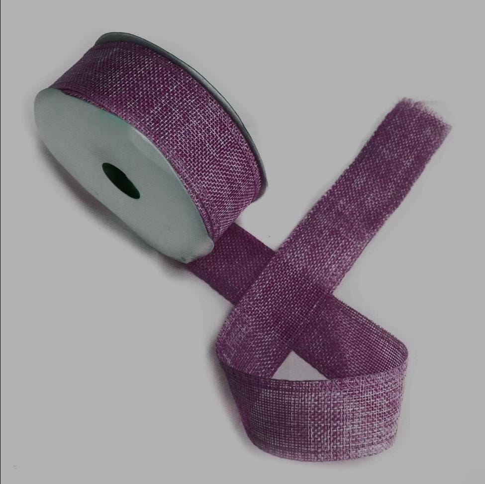 Lavender Ribbon 38mm x 20m Roll | Woven Decorative Ribbon | Gift Wrapping Ribbon | Florist Ribbon | Wedding Crafts & Hampers