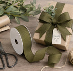Forest Green 38mm x 20m Roll | Woven Decorative Ribbon | Gift Wrapping Ribbon | Florist Ribbon | Wedding Crafts & Hampers