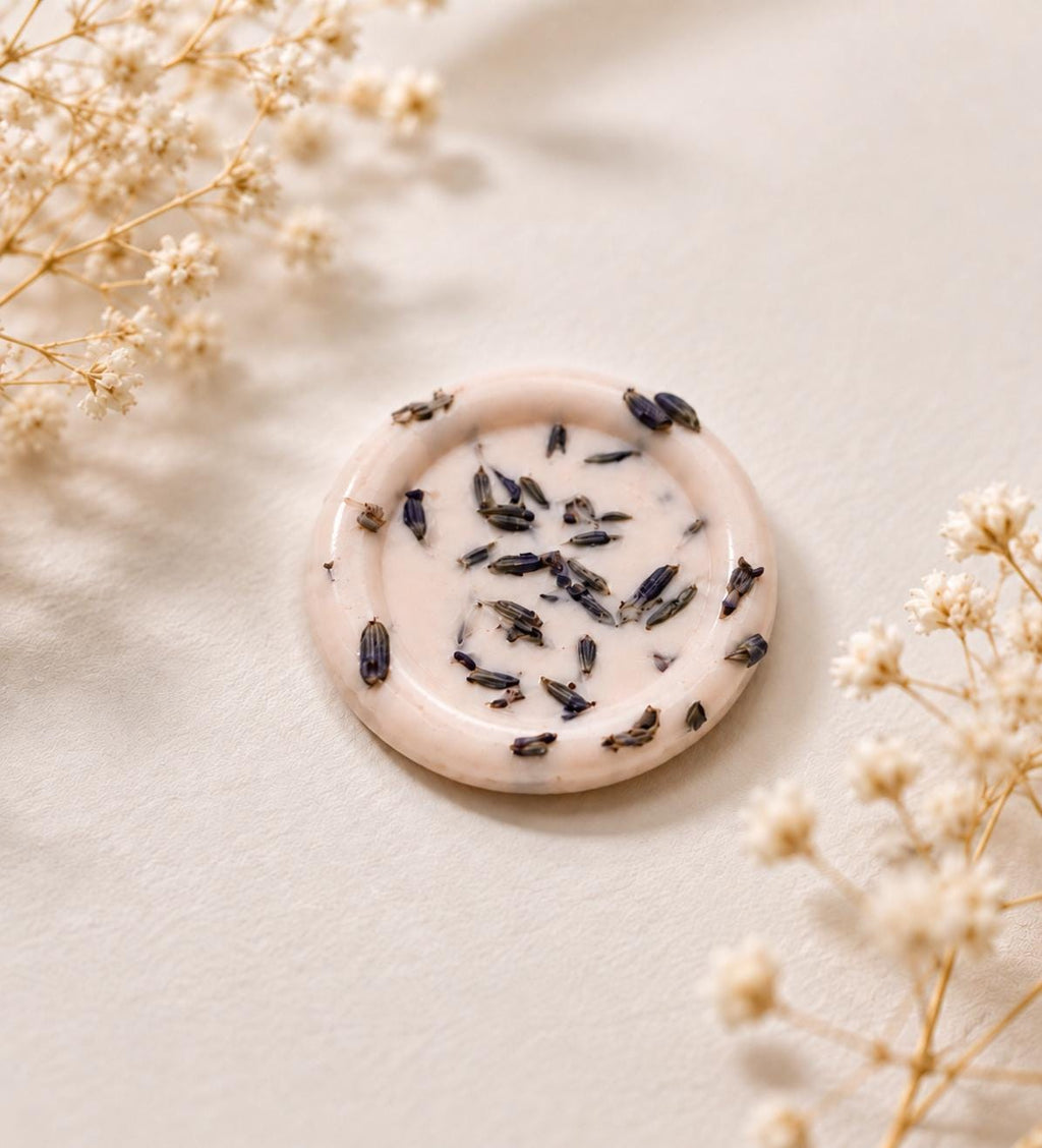 Handmade Lavender Wax Seal Stickers, Self-Adhesive Wedding Invitation Embellishments