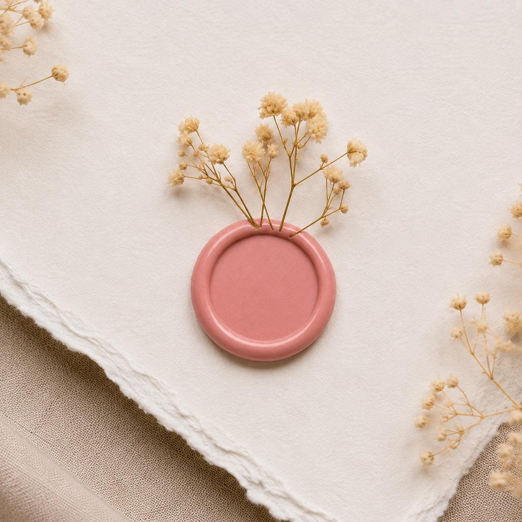 Baby’s Breath Wax Seal Stickers | Handmade Self Adhesive Floral Seals for Wedding Invitations, Envelopes & Gifts
