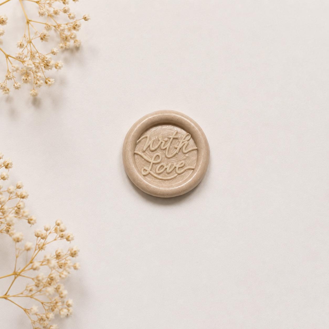 With Love Wax Seal Stickers | Handmade Adhesive Wedding Invitation Seals