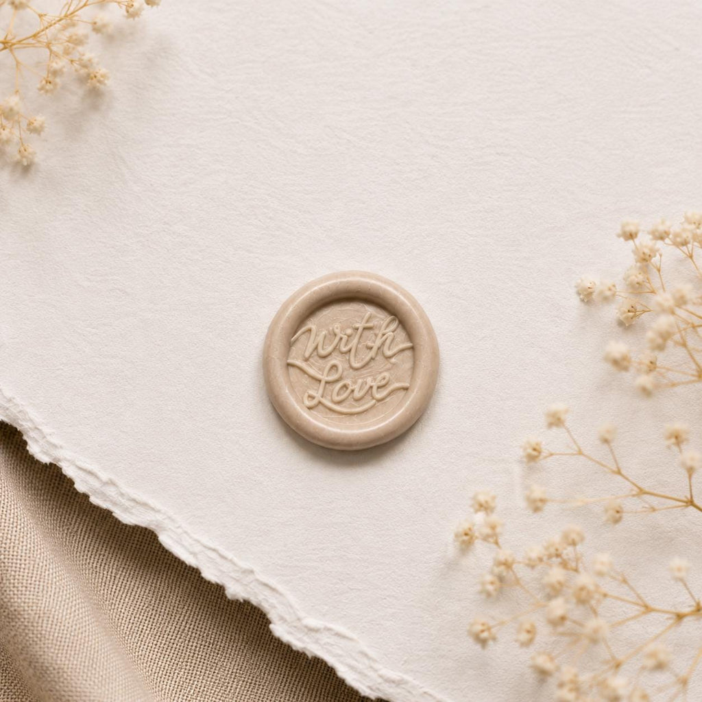 With Love Wax Seal Stickers | Handmade Adhesive Wedding Invitation Seals